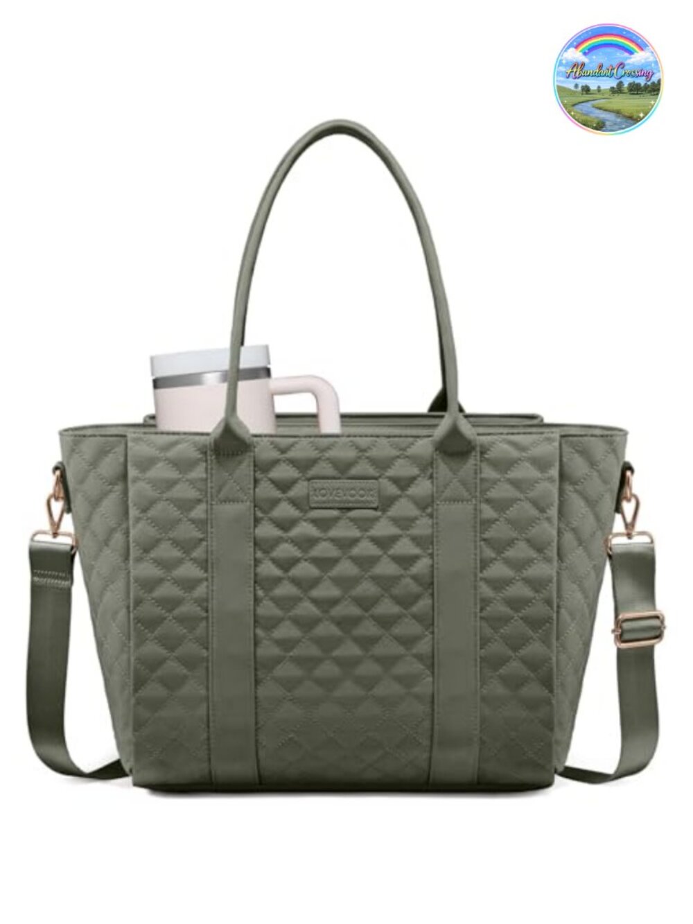LOVEVOOK Laptop Tote Bag Fits 15.6" Laptop Multi-Compartment Work Teacher Bag